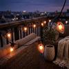 Spetebo Catena luminosa con effetto fiamma, 360 cm, illuminazione da giardino con 10 lampadine, effetto fiamma, per esterni
