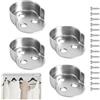 TLDBATICE 4 Supporti Per Asta Armadio 25 mm, Supporto Barra Armadio con Viti