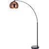 Teamson Home Lampada da terra LED Illuminazione Oro Rosato Moderna Arquer Versanora VN-L00011-EU