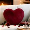 Bcuuozeeing Cuscino Cuore, Cuscino a Forma di Cuore, Peluche Cuscini Decorativi, Regalo di San Valentino, Piccolo Cuscini per Divano per Soggiorno, Divano, Camera da Letto (Bordeaux, 30 x 40 cm)