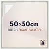 Dutch Frame Factory - Cornice a cassetta 50x50 cm Bianco Opaco - MDF | Cornice a cassetta per tele, Adatta per tele fino a 2 cm di spessore, Senza pannello posteriore né vetro, Made in Holland