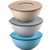 Guzzini Set Di 3 Contenitori Con Coperchio, Blu, 16 cm