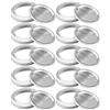 ZIYUMI 10 Piece Preserving Jar Lids Reusable Leakproof Safe Mason Jar Lid Sealing Rings Mason Jar Lid Replacement for Normal Mouth/Wide Mouth Jars Silver