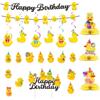 GTYHH 1 Set Set di Decorazioni con Piccoli Temi di Anatra Gialla, Inclusi Poster E Bandiere, Decorazioni per Feste di Compleanno, Adatto per Scene di Feste per Bambini.