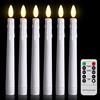 FREEPOWER 6 Candele LED Bianche con Telecomando Timer, Fiamma Tremolante, Luce Bianca Calda, Dimmerabili, Funzionamento a Batteria, Natale Famiglia Decorazione, 2 x 21cm