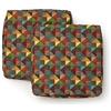 PARAMAISON Cuscini Coprisedia Shabby Chic Country Rombi, Imbottito, con Fascia Elastica, Sfoderabile, 40x40 cm, Set da 2 pezzi