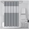 COSORO Tenda da doccia in PEVA, 180 x 180 cm, in plastica resistente, grigia, resistente alla muffa, impermeabile, con 3 magneti, 12 ganci, per ambienti umidi, bagno, box doccia, vasca da bagno