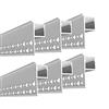 Besseto Profilo LED per Pannelli di Gesso 6 Pezzi 1 Metro/3.3 Piedi Profilo LED per Pannelli di Gesso Profilo in Alluminio, Profilo LED in Alluminio per Piastrelle con Scanalatura per Pareti e