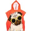 QILZO Asciugamano con cappuccio per bambini, asciugamano per cani, 60 x 60 cm, poncho per bambini, spiaggia e piscina da 2 a 6 anni, poncho per bambina, asciugamano da bagno in microfibra