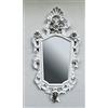 Artissimo Specchio decorativo barocco bianco argento specchio classico specchio da bagno 45 x 85 cm Prunk specchio CG1 WS