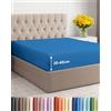 CGK Unlimited Lenzuolo con Angoli 150x200 - Microfibra Tasca 40cm (16) - Blu Royal