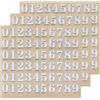 QUARKZMAN 3 Fogli 4,5mm/0,18 pollici Mini Adesivi Numerici, Adesivo Numerico 3D in Lega Autoadesivo 0-9 per Artigianato Scrapbooking Biglietti d'Auguri Decorazioni, Argento