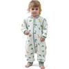 MIKAFEN Sacco nanna con piedi bambini 2.0 Tog, Sacco nanna in cotone, per tutto l'anno con maniche rimovibili, Dinosauro 4-5 anni