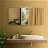 STYLE GLASS Specchio Bagno con luce Led Superiore EFESO 120x60 cm, Specchiera Bagno con Lampada Applique