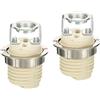 PATIKIL G9 Luce Base Presa Kit, 2pz Ceramica Lampada Supporto Base con Presa oring Strumento Rimozione, Bianco