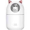 BYYLECL Umidificatore a forma di gatto, mini umidificatore da scrivania a nebbia fredda, 300 ml, 2 modalità di spruzzo, spegnimento automatico, umidificatore con luce notturna USB, motivo gatto carino