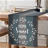 MAIXUN Runner da Tavolo Nero Moderno Soggiorno 40 X 140 Runner Tavola Grigio Blu Elegante Tovaglia Lino Lavabile Decorazione da Tavolo per Matrimoni Picnic Cucina Giardino Esterno
