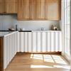 TRAGLO Tendina Sottolavello Cucina con Binario, Tende Sotto Il Lavandino, Antipolvere Tende da Cucina per Armadietti, 1 Pezzo(Bianco,W100xH70cm)