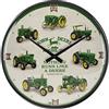 Nostalgic-Art Orologio da muro retrò, Ø 31 cm, John Deere - Model Chart | original John Deere license product (OLP), orologio analogico, design vintage, Idea regalo per fan di trattori