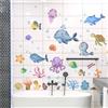 WandSticker4U®- [59 pezzi] Adesivi finestre bambini SOTTO IL MARE decorativi I Decorazioni vetrofanie per finestre mare pesci animali marini cameretta pellicola per vetri bagno doccia (senza colla)