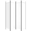 Homgoday Divisorio a 4 Pannelli Bianco 200x200 cm Tessuto, Divisorio per Ambienti, Paravento da Interno Decorativi, Separé Divisorio Pannelli Divisori per Interni Casa