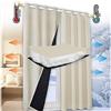 Mewkew Tenda Termica Oscurante con Fodera in Microfibra Extra Spessa, Tende con Occhielli L202xA320cm Tenda Insonorizzata Antivento per Cucina Camera da Letto, Tende da Esterno Impermeabili,1 PCS