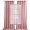 MIULEE Tende Camera da Letto con PON PON, 2 Pezzi Rosa Sporco Corallo Tende per Finestre Soggiorno (2X L 140 x A 245cm), Trasparenti Tende con Anelli, Tende Cameretta Bambini con Pompon, Tende Interni
