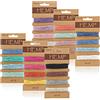 Hopton Filato macramè, 1 mm, 24 colori per bracciali, canapa, filo per bracciali, creazione di gioielli (5 yard × 24)..