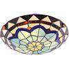 JUDU Lampada da soffitto in stile retrò Tiffany, realizzata a mano, in vetro, paralume E27, per soggiorno, camera da letto, sala da pranzo, corridoio, bagno, balcone (L(40 cm)