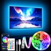 GIPOYENT TV LED Lights, 13.1ft TV LED Lights for 40-65 Inch, LED TV Behind with Bluetooth Function - RGB Color Changing Light Strip for Home Theater