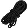 QUARKZMAN Corda in Pelle, 5,47 Iarde 4mm Dia Stringa Filo Intrecciato PU per Realizzazione Braccialetti Artigianali Fai Da Te Borsette Lacci Scarpe, Nero