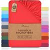 NatureMark Lenzuolo in microfibra a prezzo scontato! tante misure e colori di marca (lenzuolo 90x200-120x200 cm, Rosso)
