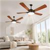 Aigostar Ø132cm Ventilatore da Soffitto con Luce, Plafoniera con Ventilatore Telecomando, 3 CCT Dimmerabile, 6 Velocità, Timer, Adatto per soggiorno, camera da letto e sala da pranzo, 2 pezzi