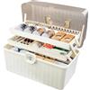 Dromzen Porta Medicine, Porta Medicine Portamedicine da Casa Organizzatore Farmaci, Scatola Organizer Cassetta Organiser Box Medicinali, Scatola Contenitore Medicine, per Famiglia, L'Ufficio(Bianco)