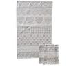 OM DOLCE CASA Strofinacci Canovacci Set 3 Pezzi Maxi Cm 60x86 Tela Aida per Ricamo Punto Croce Fondo Colore Ecru Variante Cuori 7 Colori Prodotto in Italia (Tortora)