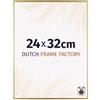 Dutch Frame Factory - Cornice 24x32 cm Oro - Plastica | Vetro acrilico antiriflesso, Montaggio a parete, Adatta per foto, poster o puzzle, Made in Holland