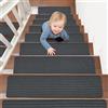 BOYIFEIJIE Set 15 Tappetini Antiscivolo Autoadesivi per Scale Interni, Riutilizzabili, Tagliabili per Gradini in Legno, Ideali per Bambini, Anziani e Animali Domestici