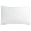 SpazioTessile Lenzuolo Sopra Teso senza elastico o Federe Lux di Puro Raso 60 di Cotone (Bianco, Federa 4 Volani da 1 Cm)