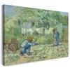 Printed Paintings Stampa su Tela con Telaio (100x70cm): Vincent Van Gogh - Primi Passi, Dopo Millet - Quadri Moderni
