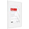 HIMEETIME® 1x Cornice per foto A2 42x59,4cm,Legno,quercia,Bianco,Passepartout 30x42cm,Cornice 42x60 con Vetro artificiale infrangibile,Cornice per Grande Quadro,Poster-Solo esposizione da parete