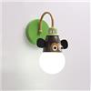 DIANBO Lighting Applique da Parete Cameretta dei Bambini, Animali da Cartone Lampada da Parete Creativo Arte Illuminazione Decorative per Ragazzo e Ragazza Camera da Letto Comodino,B