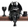 Generic Figura Dark Fantasy Gotica, Statue Misteriosa con Libri, Scheletro con Cappuccio, Statue Seduta di Morte, Scultura in Resina di un Mietitore che Legge un Libro per Decorazioni per Casa e Halloween