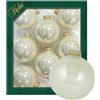 Krebs Glas Lauscha - Decorazione natalizia/decorazioni per albero di Natale in vetro - perlescente - Quantità: 8 pezzi - Colore: madreperla - Dimensioni: circa 7 cm