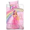 BrandMac Barbie Completo Letto Singolo per Bambine | Copripiumino 140x200 cm e Federa 50x70 cm | 100% Cotone Morbido e Traspirante | Set Biancheria da Letto Colorato Barbie