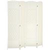 HOMCOM Paravento Interni in Legno, 4 Pannelli, 180 x 180 cm, Divisorio Pieghevole per Soggiorno, Camera da Letto, Casa, Bianco