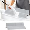 Volminex Paraspruzzi Lavello in Silicone, Allargato Tappetino Lavandino Cucina, Copri Lavello e Paraschizzi Rubinetto, Proteggi Rubinetto, Protezione per Cucina e Bagno (Grigio Chiaro, 46×10×9 cm)