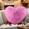 Bcuuozeeing Cuscino Cuore, Cuscino a Forma di Cuore, Peluche Cuscini Decorativi, Regalo di San Valentino, Piccolo Cuscini per Divano per Soggiorno, Divano, Camera da Letto (Rosa intenso, 30 x 40 cm)