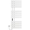 TINS Scaldasalviette Elettrico Bagno, Termoarredo Elettrico Bagno WiFi Bianco, 500×1300mm, 460W, per Alexa e Google Home e APP, Portasciugamani Elettrico, Scaldasalviette Elettrico Bagno-WiFi White Left
