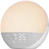 Hiromeco Sveglia luminosa Diurna White Noise Machine: luce sveglia naturale con Bluetooth - 25 suoni della natura - Luce notturna RGB per adulti e bambini in camera da letto