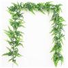 Fycooler Faux Boston Fougères, Plantes Artificielles Vignes Suspendues Feuilles Verdure 190cm de Longueur pour Toile de Fond De Mariage Arc Décorations Murales Studio Jardin Décor À La Maison